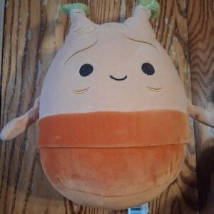 Plush Cute Character Pillow in Peach & Orange
